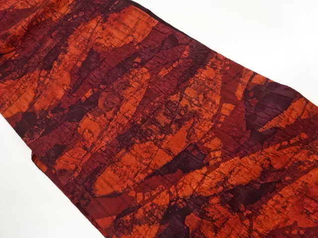 ふくれ織抽象模様名古屋帯